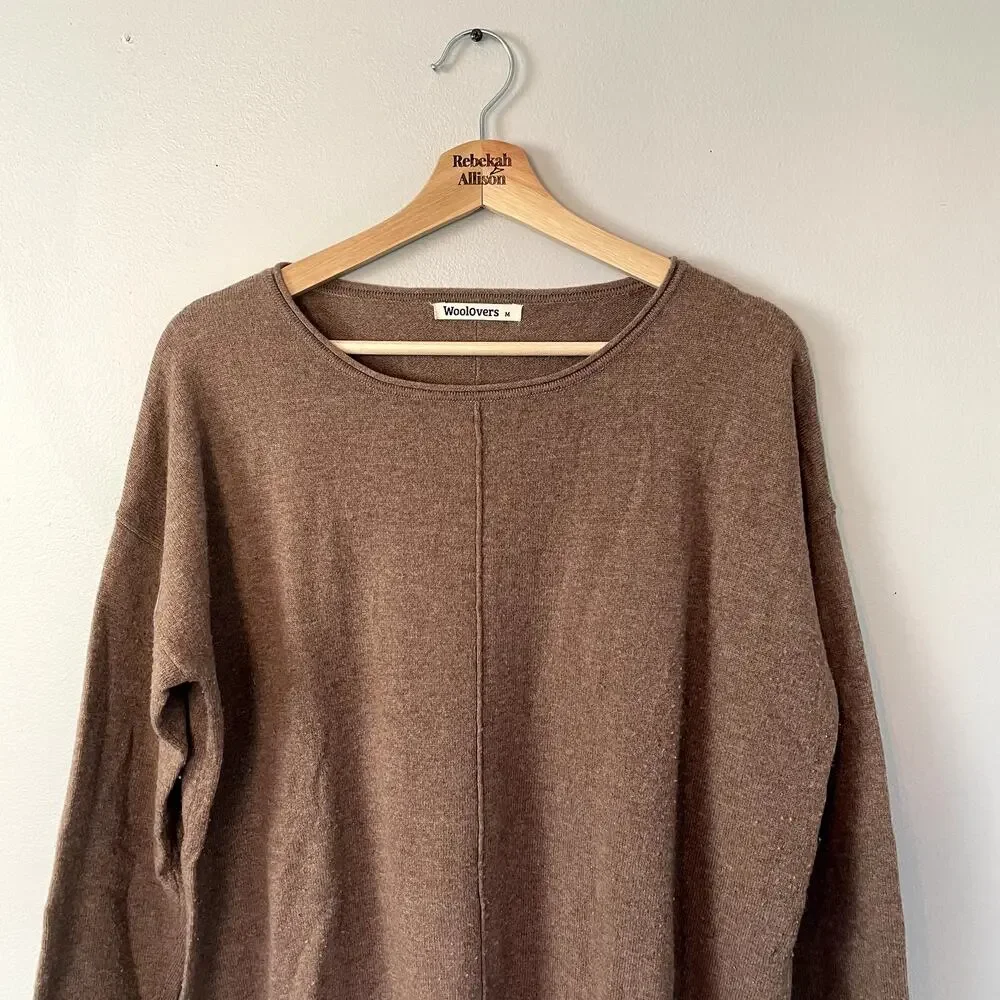 WooLovers Cashmere & Merino Pocket Tunic in Pecan Marl Size Medium - Picture 5 of 16